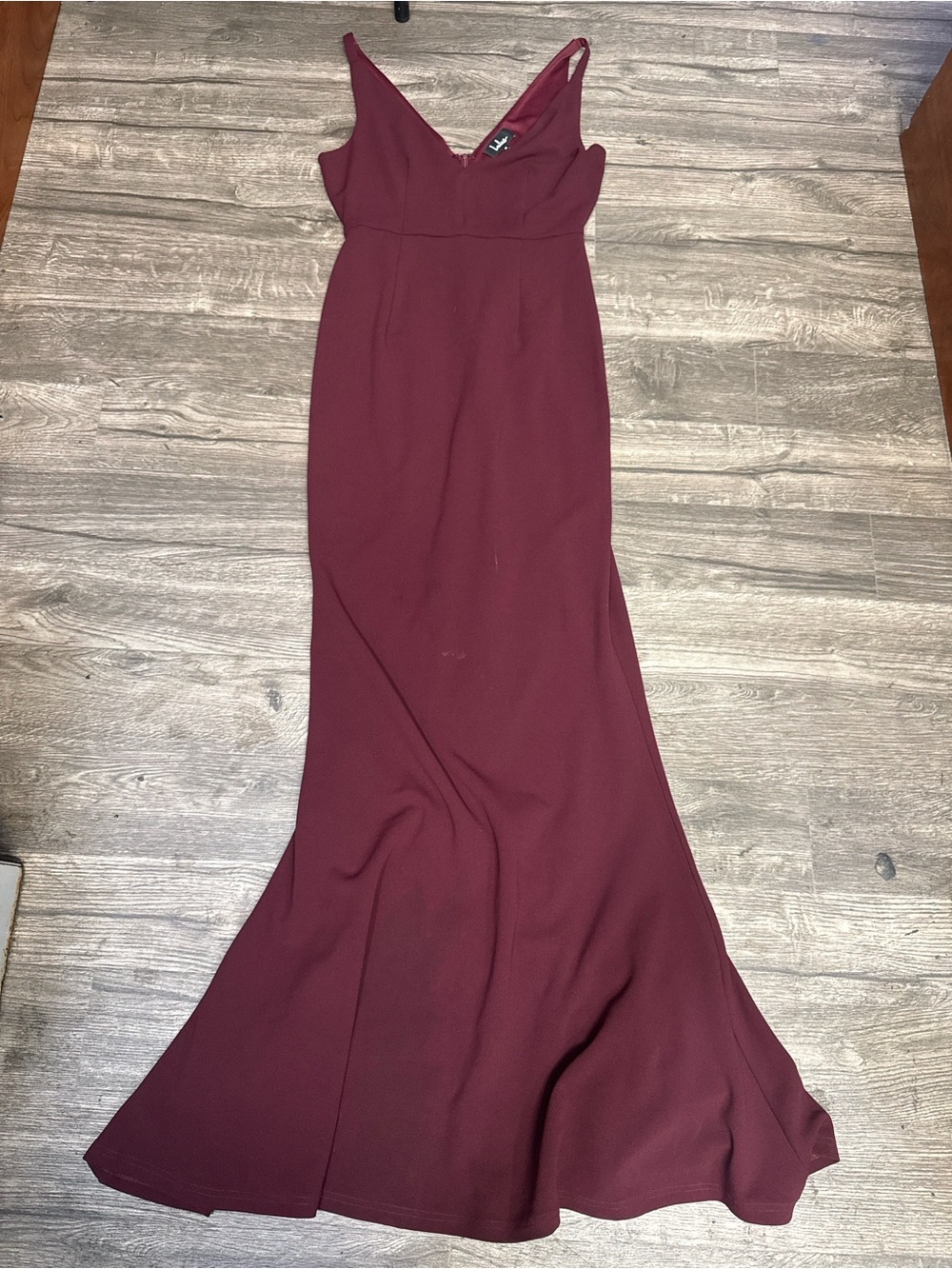Lulus Burgundy Mermaid Maxi Dress Elegant Formal Gown Size M - Picture 2 of 5